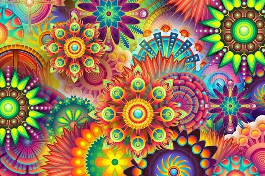 Mandala-sterrenuitbarstingen online puzzel