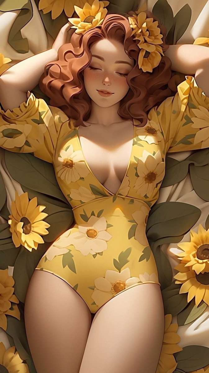 Sunflower puzzle online from photo