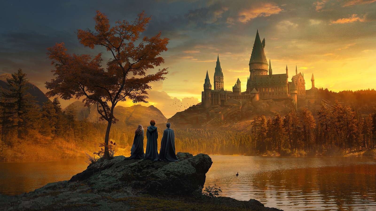 Замок Гаррі Поттера скласти пазл онлайн з фото