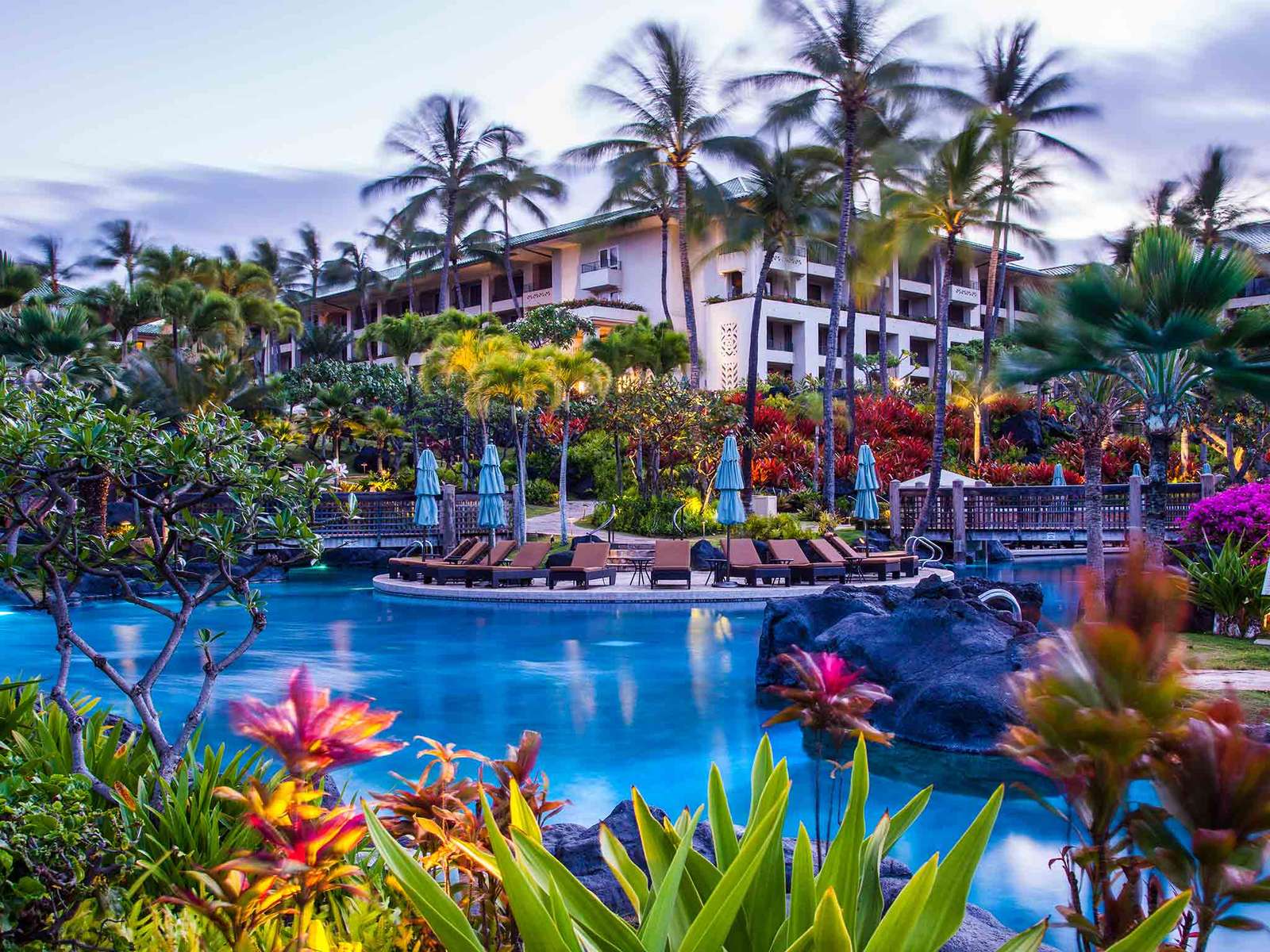 Хавайски курорт онлайн пъзел от снимка