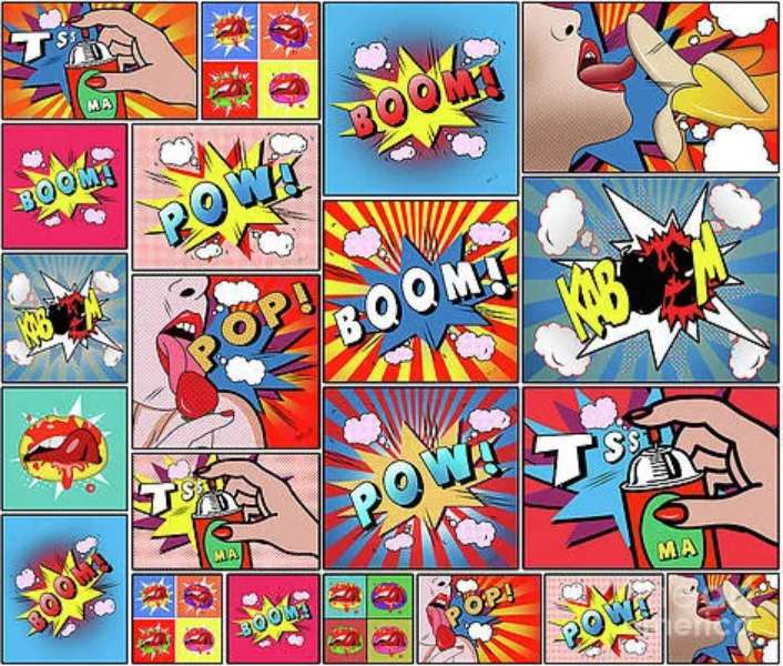 Comics Collage puzzle online from photo
