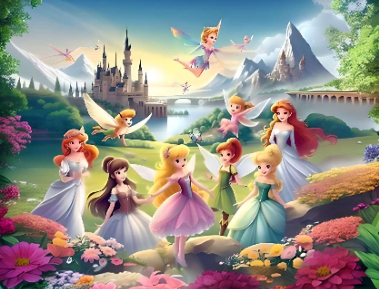 hadas y princese puzzle online din fotografie