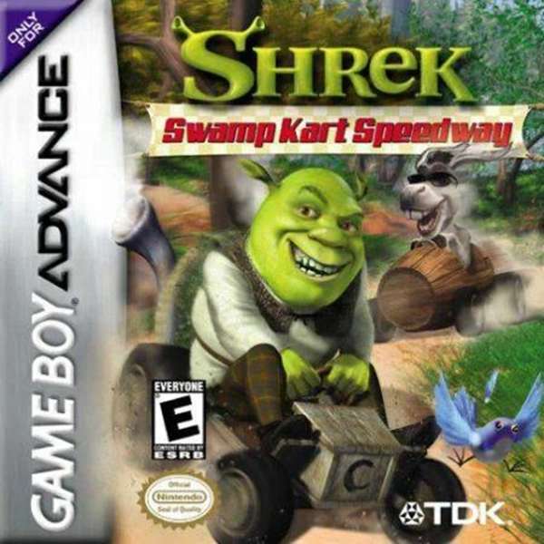 Pista de karts del pantano de Shrek rompecabezas en línea