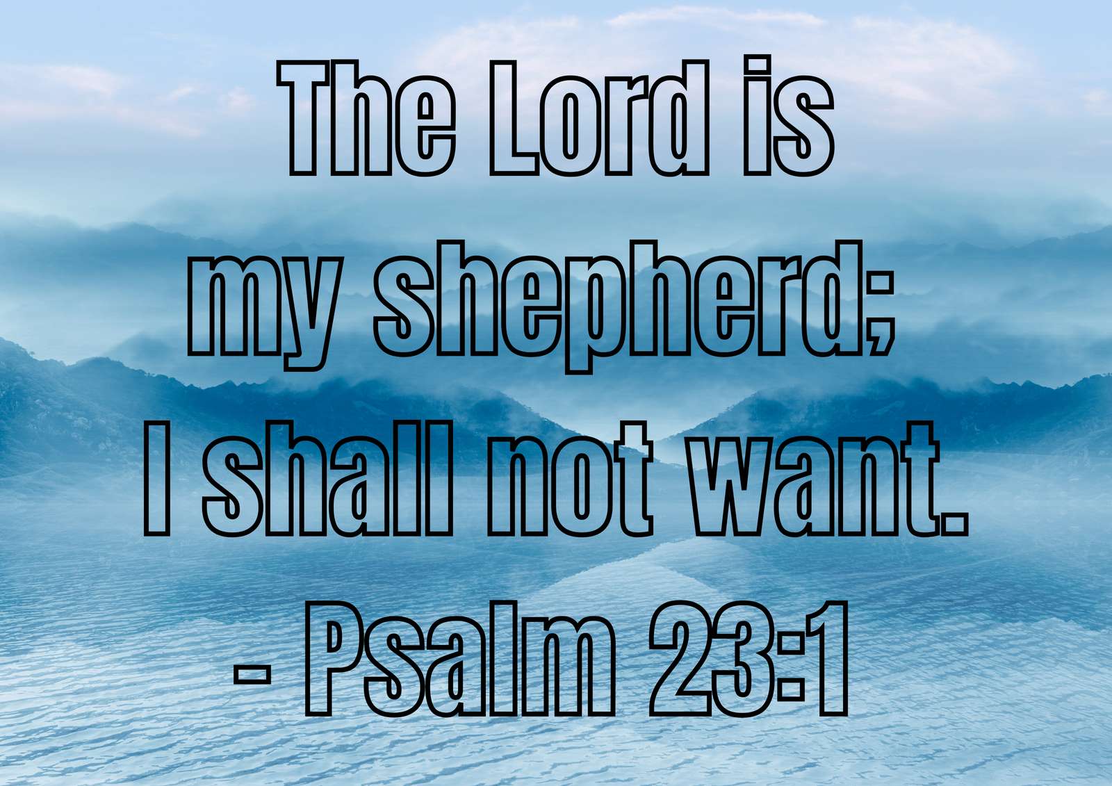 Psalm 23:1 pussel online från foto