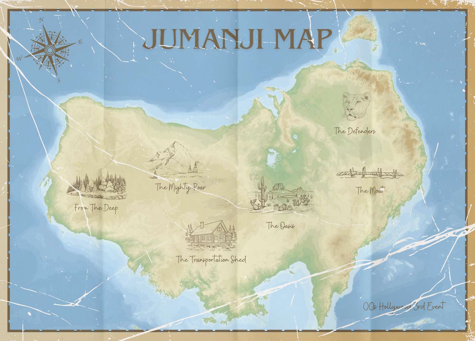 Mapa de Jumanji rompecabezas en línea