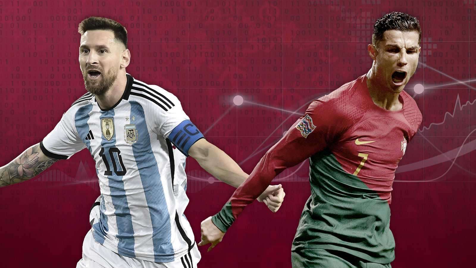 Ronaldo a Messi syn dos excelentes jugadores puzzle online z fotografie