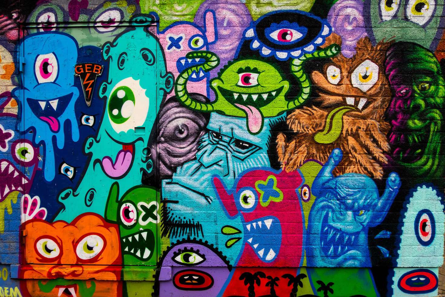 Monstruos de graffiti rompecabezas en línea