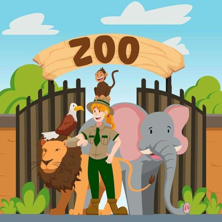 Доглядач зоопарку скласти пазл онлайн з фото