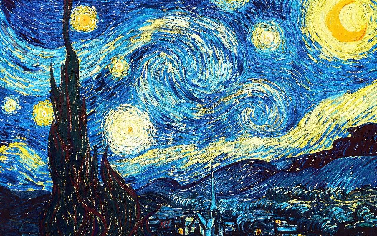 Starry Night puzzle online from photo