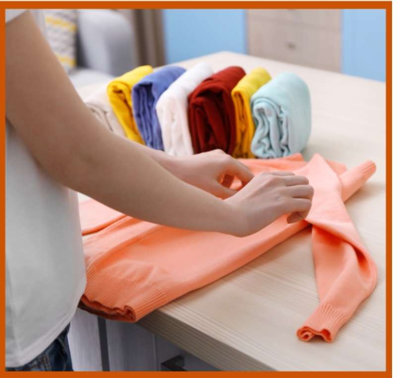 folding clothes puzzle online from photo