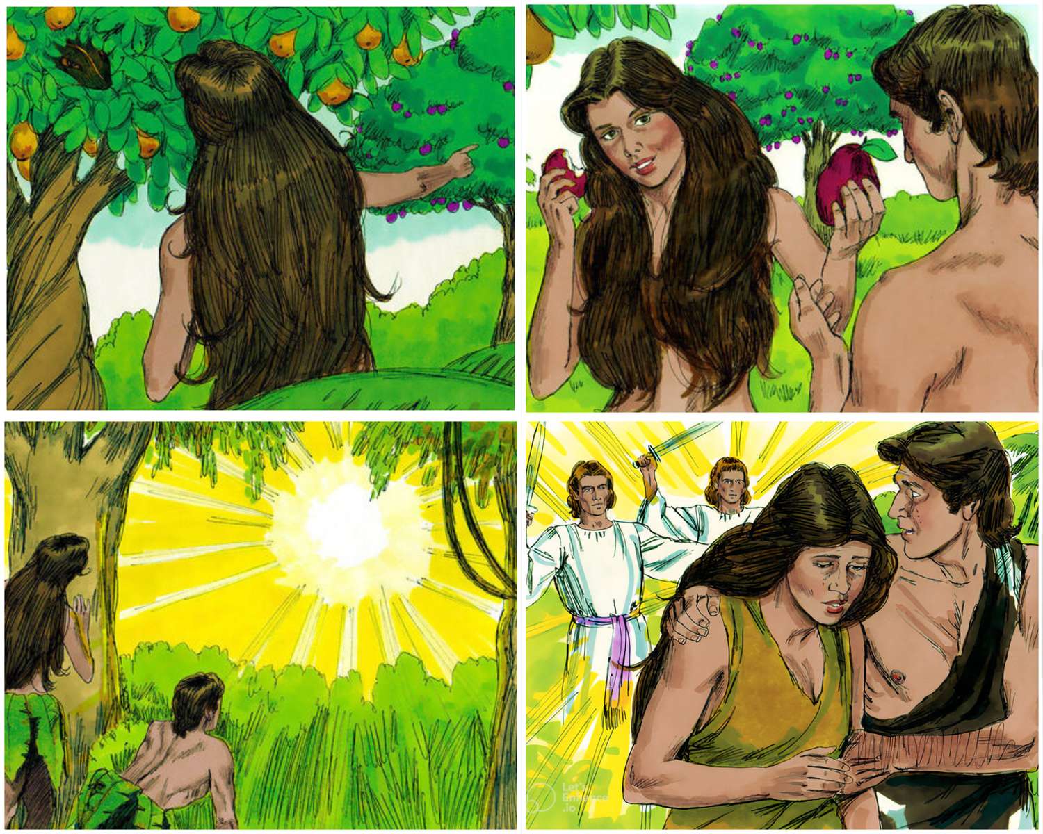 Ādams un Ieva puzzle online fotóról