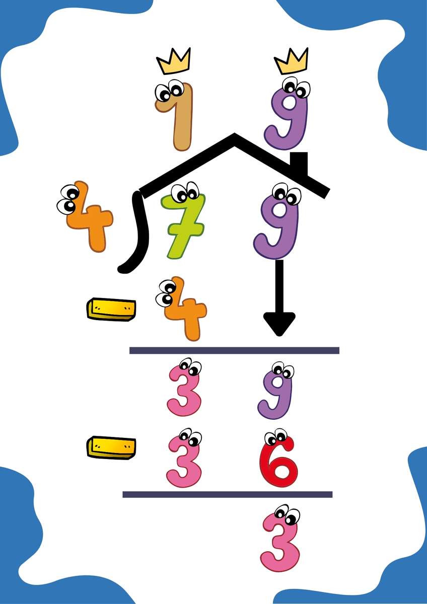 Division longue puzzle en ligne