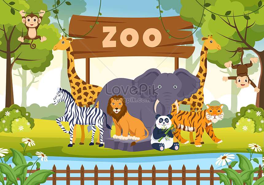 Зоопарк пъзел онлайн пъзел