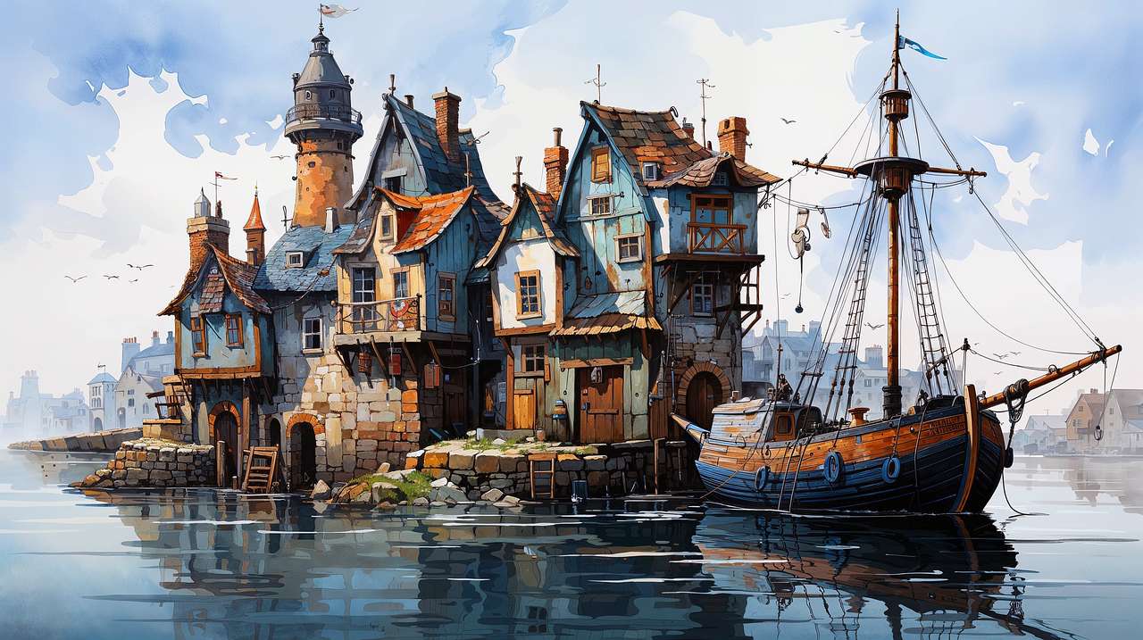 Houses on The Sea online puzzle