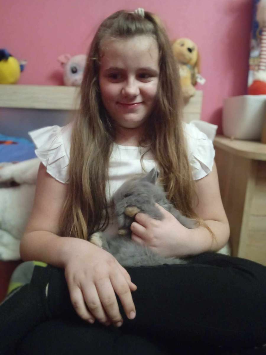 Jag och min kanin Bunia pussel online från foto