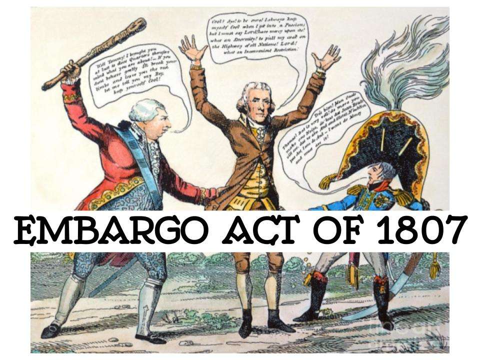 Закон про ембарго 1807 року. Головоломка скласти пазл онлайн з фото