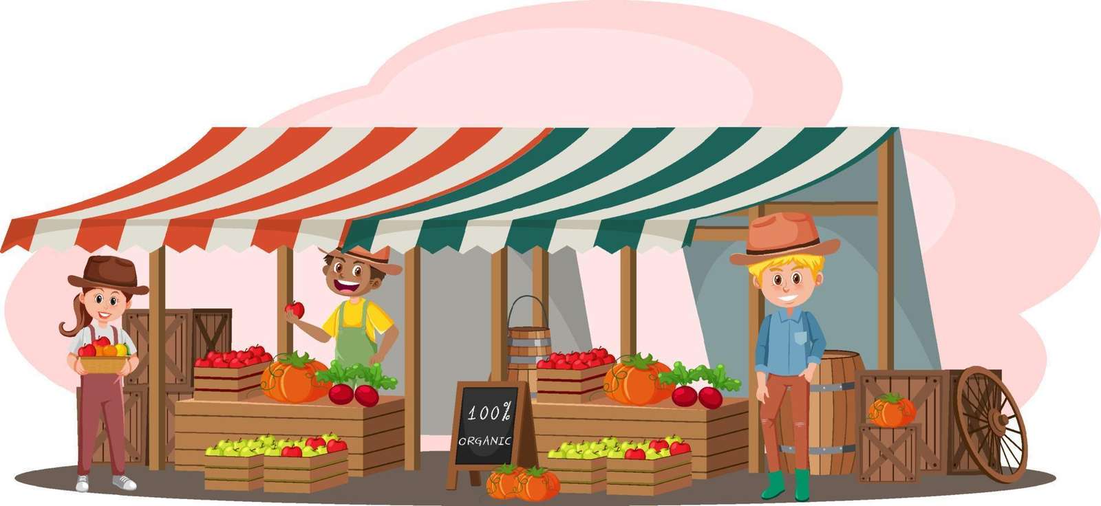 Market Store puzzle online from photo