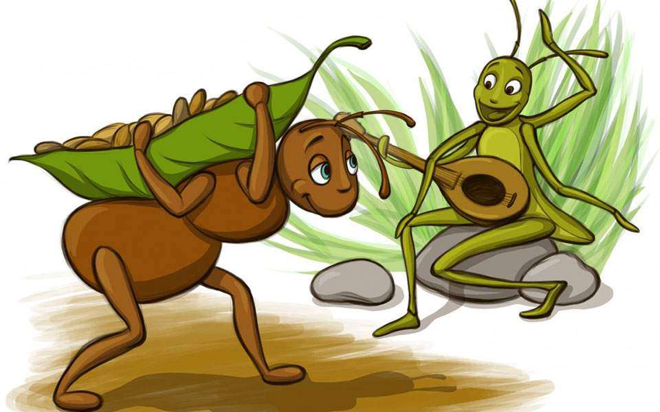 La hormiga y el saltamontes rompecabezas en línea