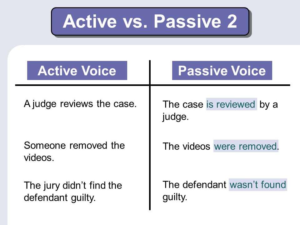 passive voice пазл онлайн из фото