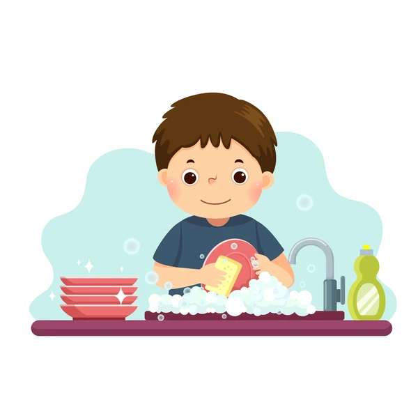 Lavando platos rompecabezas en línea