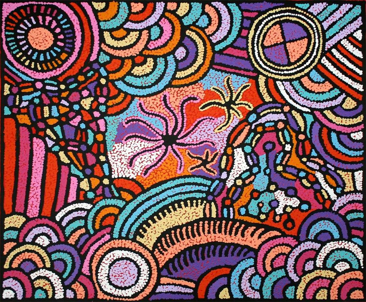 Aboriginal kunst puzzel online van foto