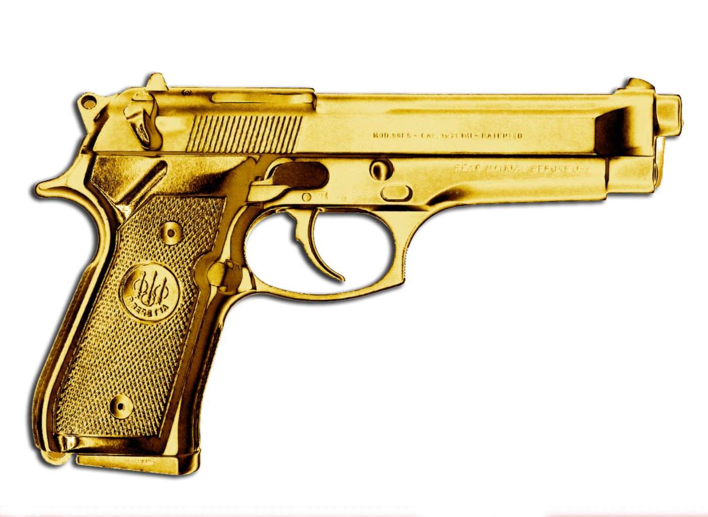 guns in gold puzzle online from photo