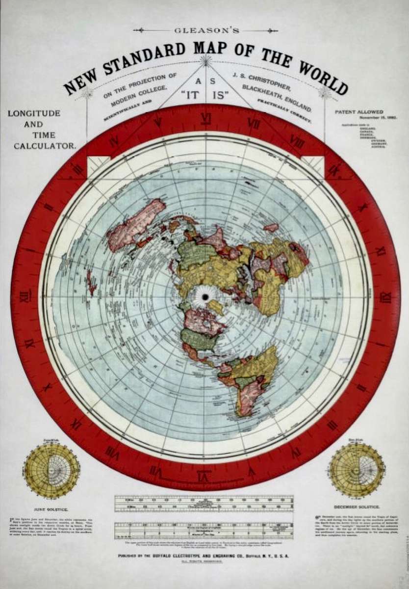1892 - Nuevo mapa estándar del mundo. rompecabezas en línea