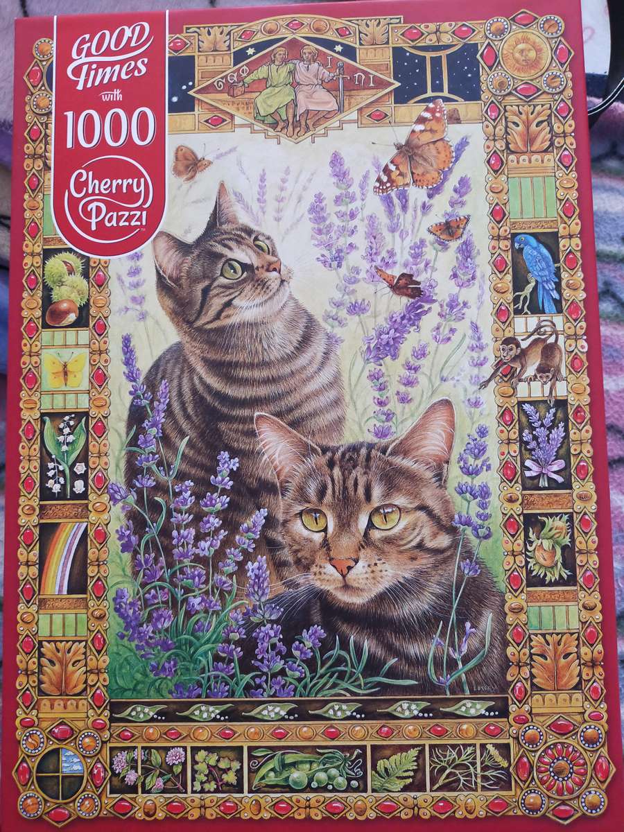 Katzen und Lavendel Online-Puzzle