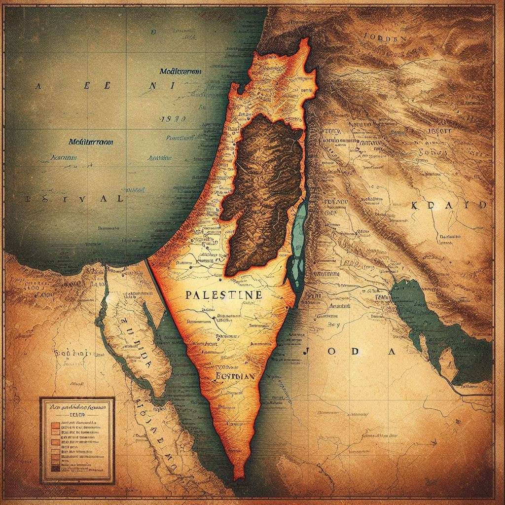 palesztina térkép online puzzle
