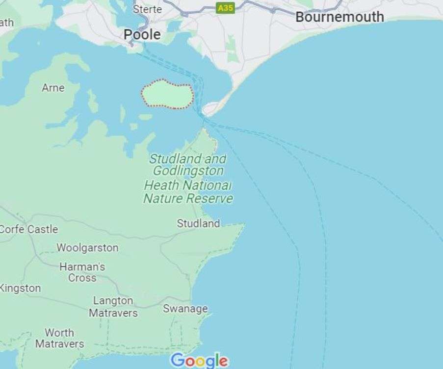 Karte der Insel Brownsea Online-Puzzle