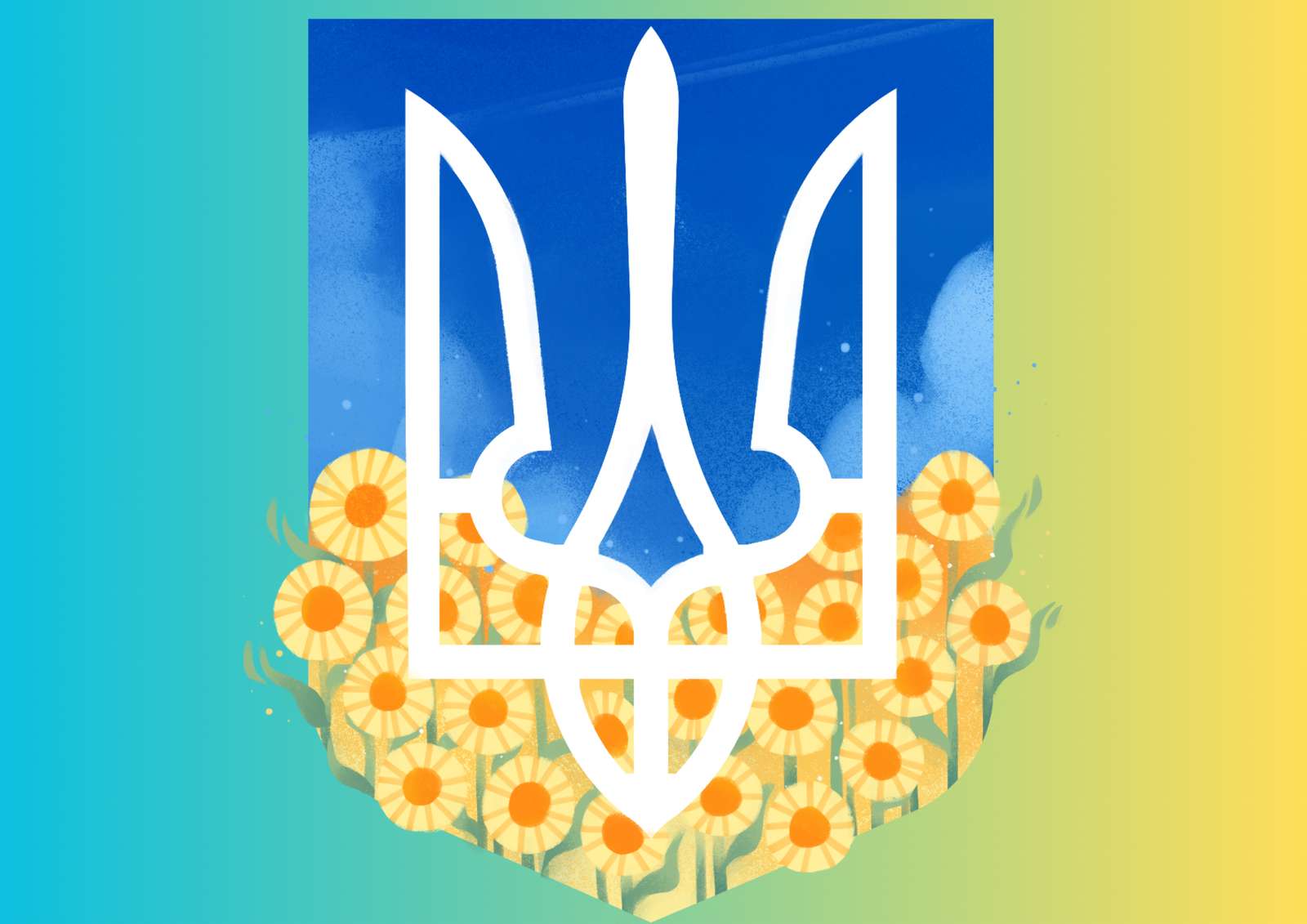 Emblem der Ukraine Online-Puzzle
