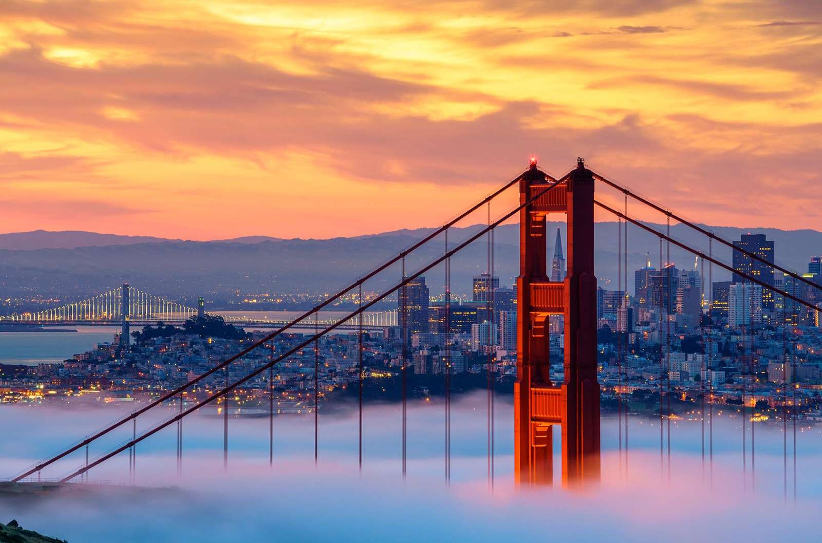 Golden gate-bron San Francisco pussel online från foto