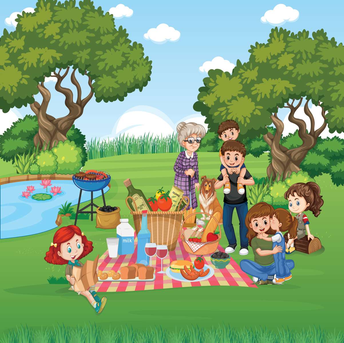 Rodinný piknik online puzzle