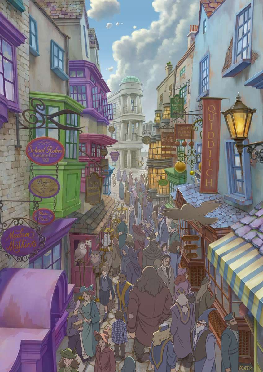 Diagon alley puzzle online from photo