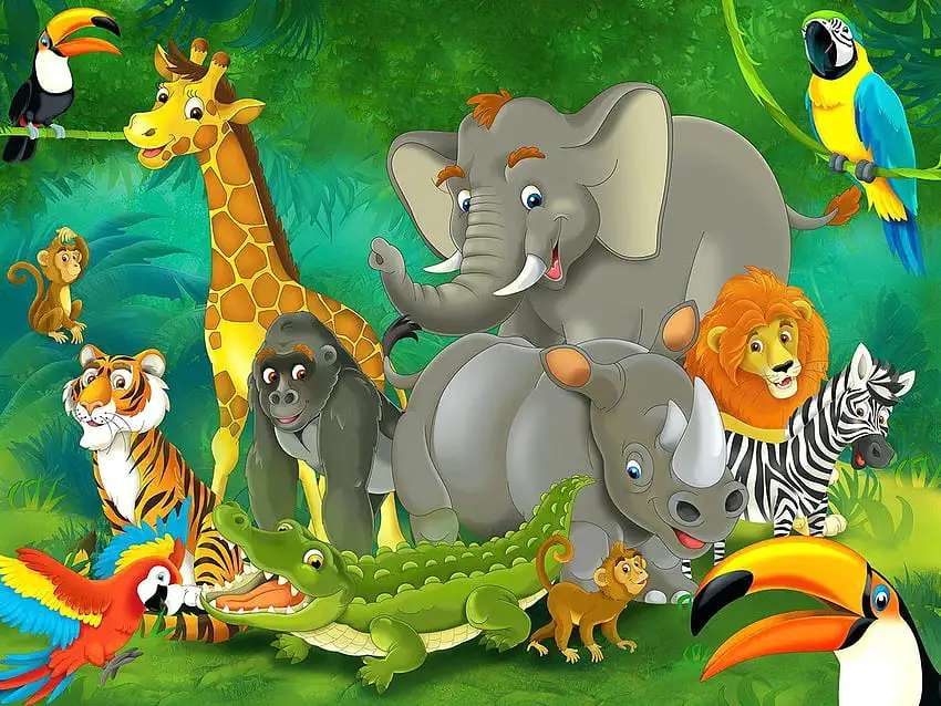 The animals puzzle online from photo