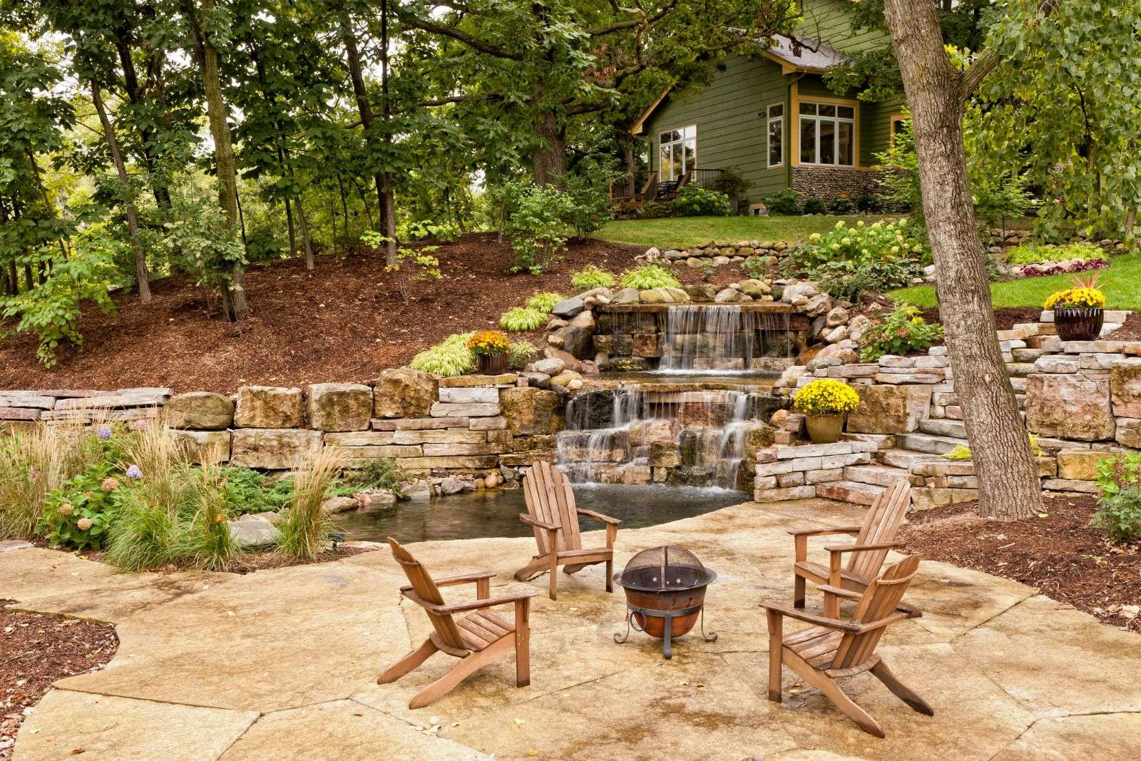 Patio with Fire puzzle online from photo