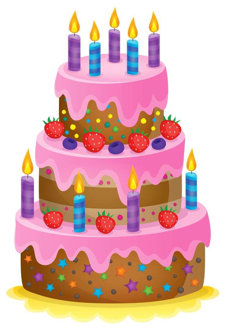 Торт до дня народження онлайн пазл