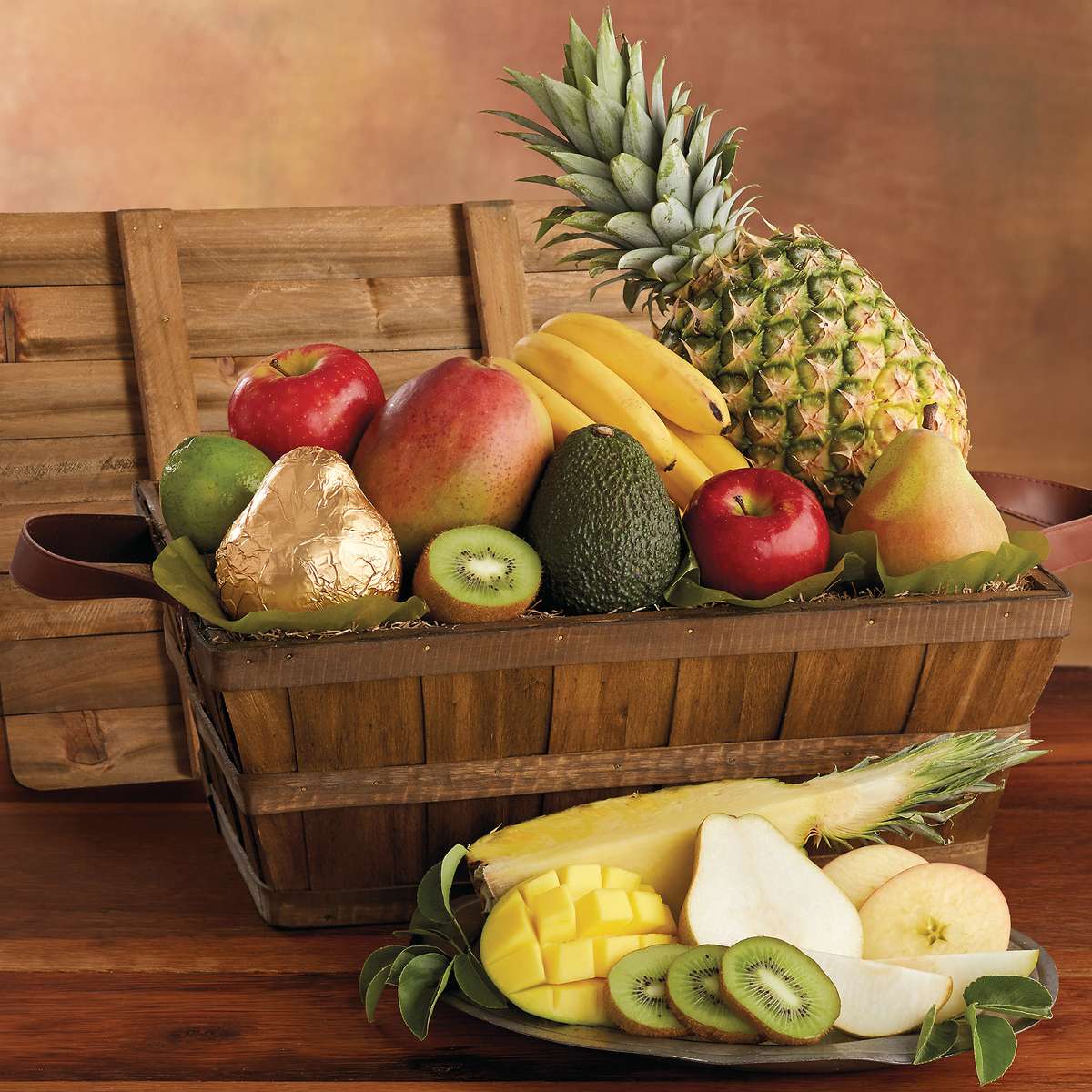 Дървена кошница за плодове онлайн пъзел