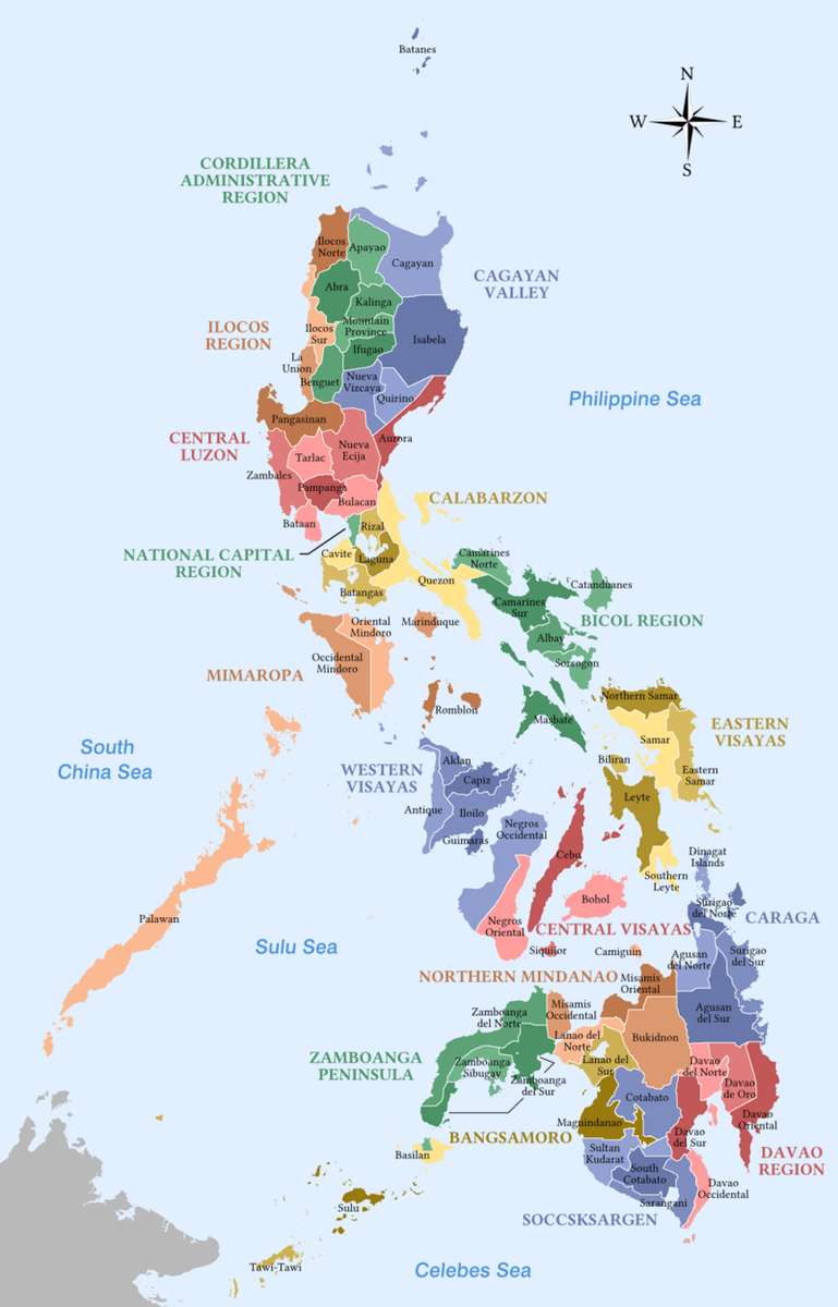 mapa filipíny online puzzle