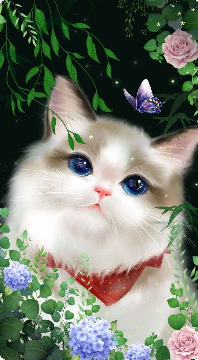 Sweet kitty puzzle online from photo