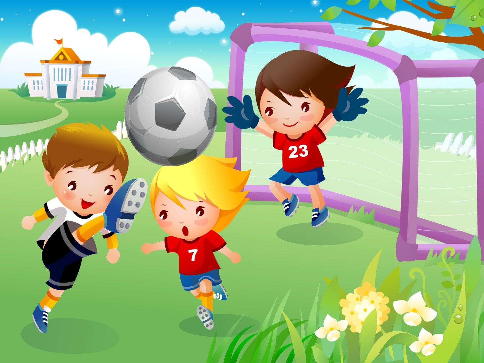 Футболни деца онлайн пъзел