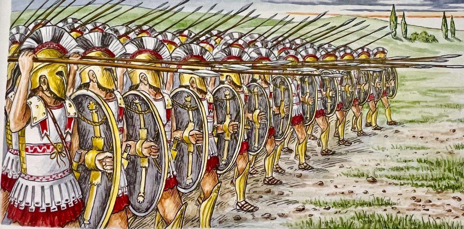 Espartanos en posición de guerra rompecabezas en línea