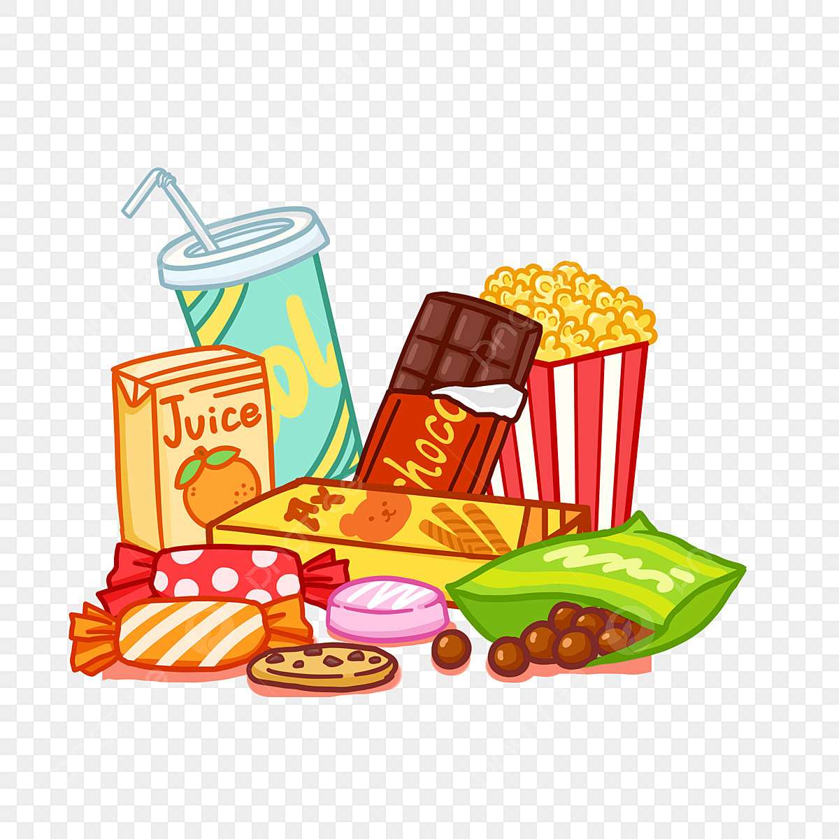 snacks puzzle puzzle online from photo