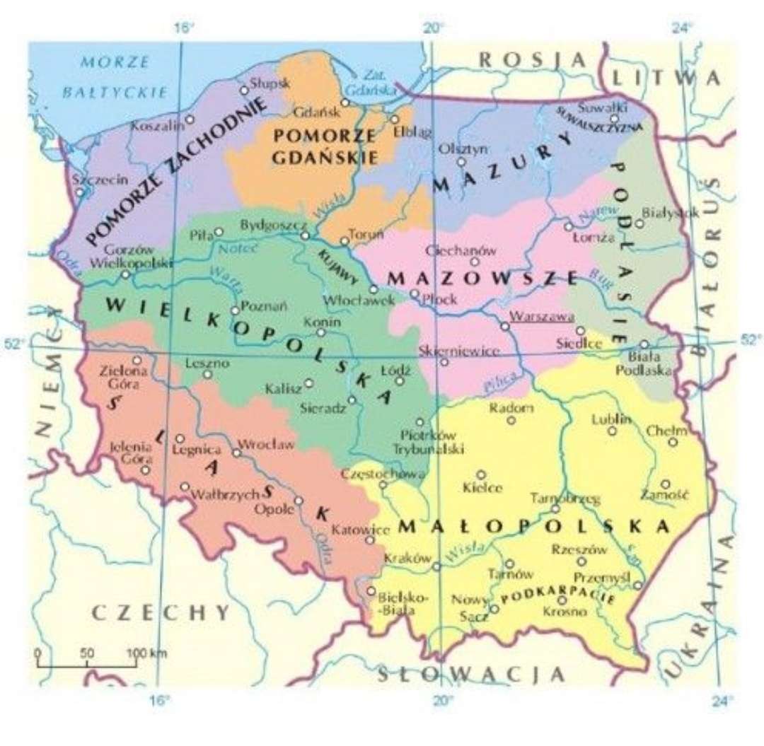 Régions de Pologne puzzle en ligne