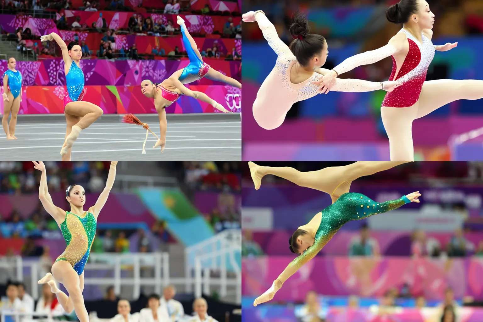 Gymnastics puzzle online from photo