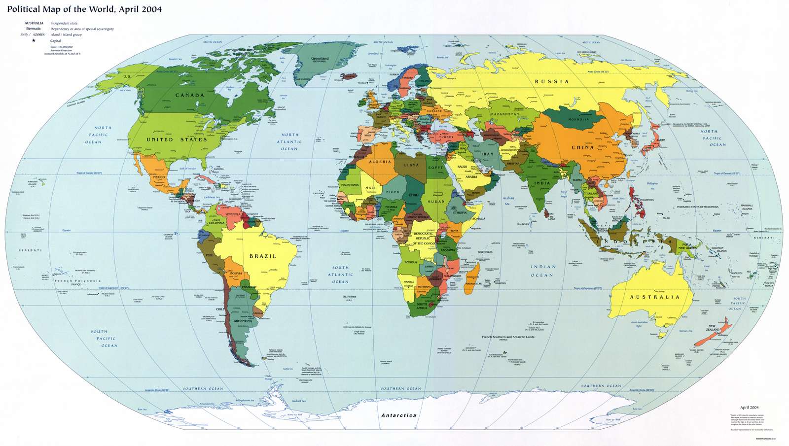 карта світу онлайн пазл