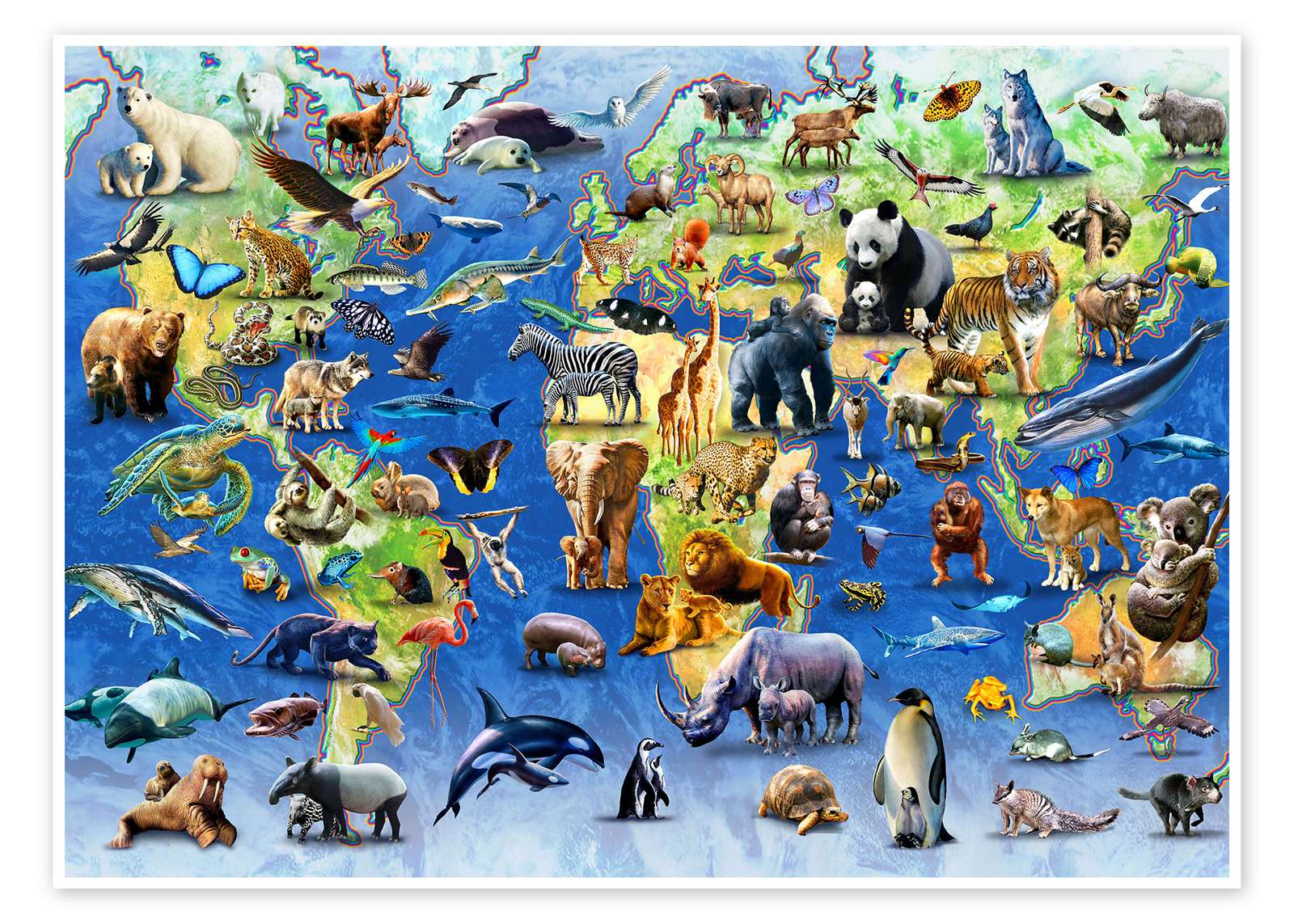 Endangered Animals puzzle online from photo