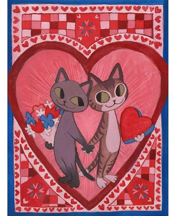 cats in love puzzle online from photo