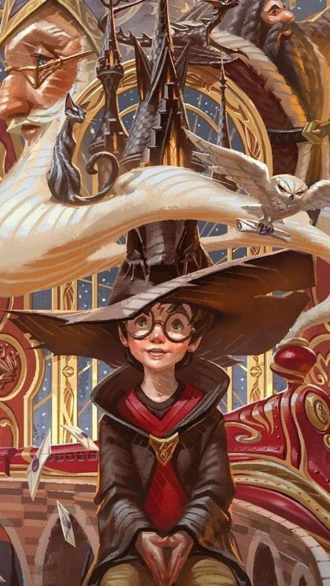 Obřad třídění Harryho Pottera puzzle online z fotografie