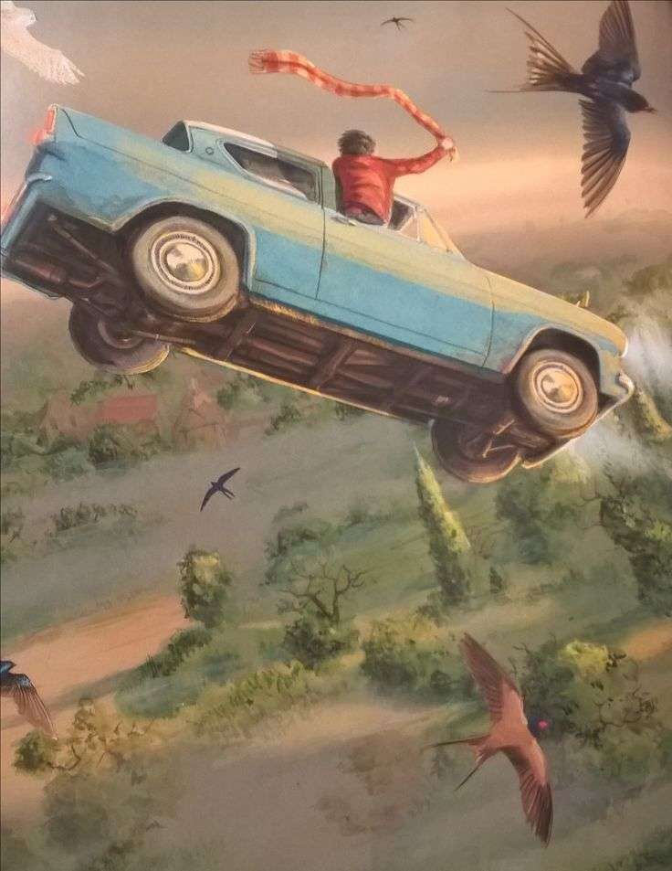 Harry Potter ford anglia pussel online från foto